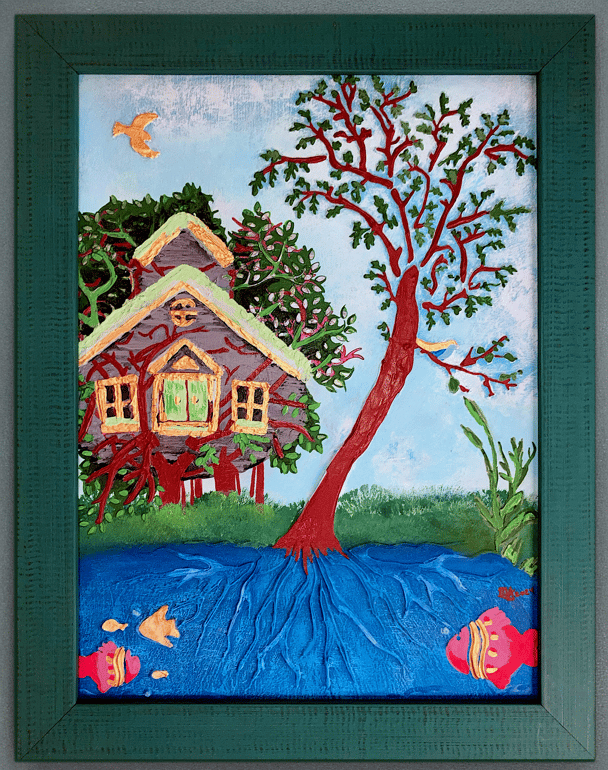 Rustic Treehouse Green Frame